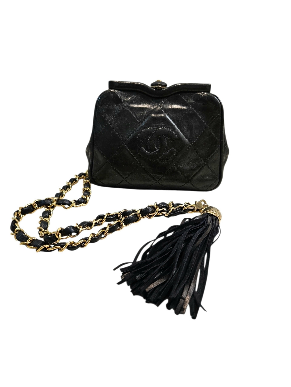 Chanel Black Vintage 90's Convertible Crossbody/Waist Bag